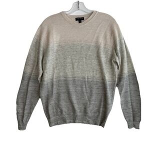 PETER MILLAR Crown Crafted Mens M Linen Wool Cashmere Blend Striped V Sweater
